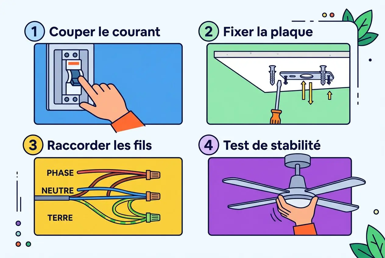 Pourquoi mon ventilateur fait trop de bruit : explication visuelle des étapes pour diagnostiquer et atténuer le bruit du ventilateur.